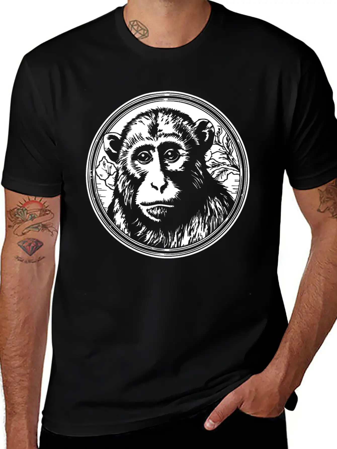 Ape Face Apes Apelike Jungle Primate Breathable Soft Cotton T-Shirt – Timeless Casual Look