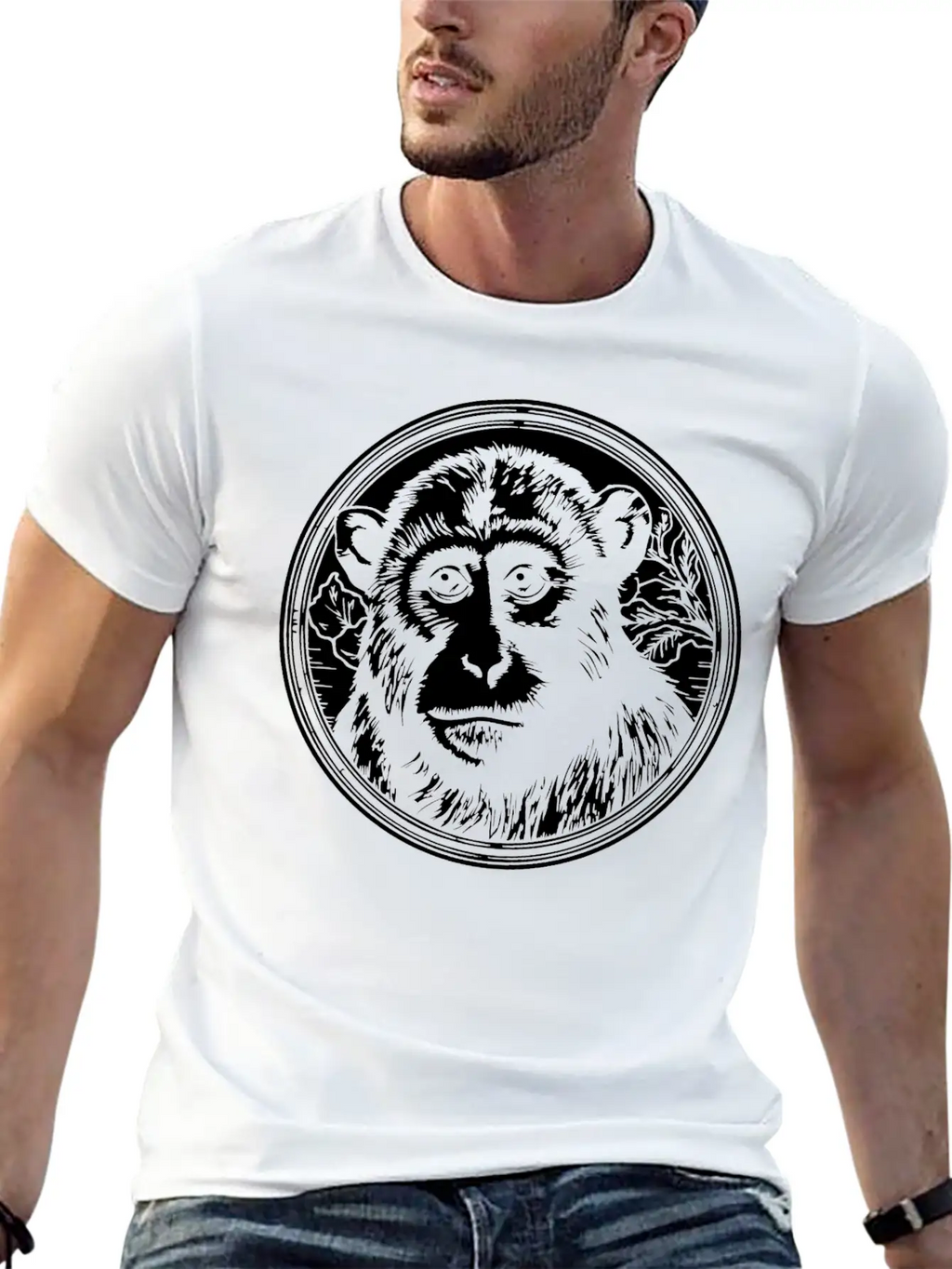 Ape Face Apes Apelike Jungle Primate Breathable Soft Cotton T-Shirt – Timeless Casual Look