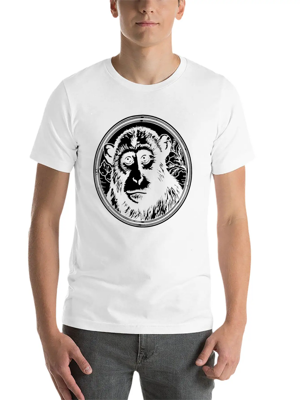 Ape Face Apes Apelike Jungle Primate Breathable Soft Cotton T-Shirt – Timeless Casual Look