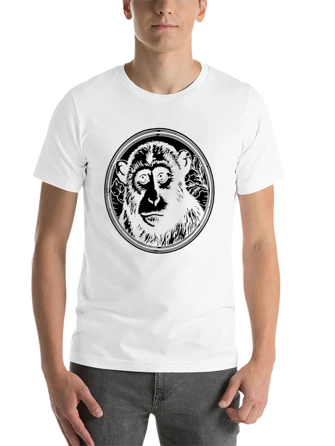 Ape Face Apes Apelike Jungle Primate Breathable Soft Cotton T-Shirt – Timeless Casual Look
