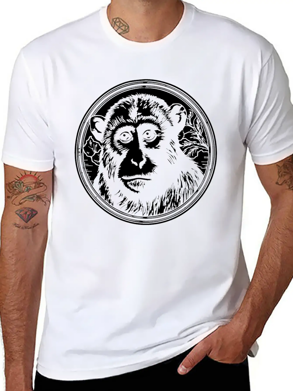 Ape Face Apes Apelike Jungle Primate Breathable Soft Cotton T-Shirt – Timeless Casual Look