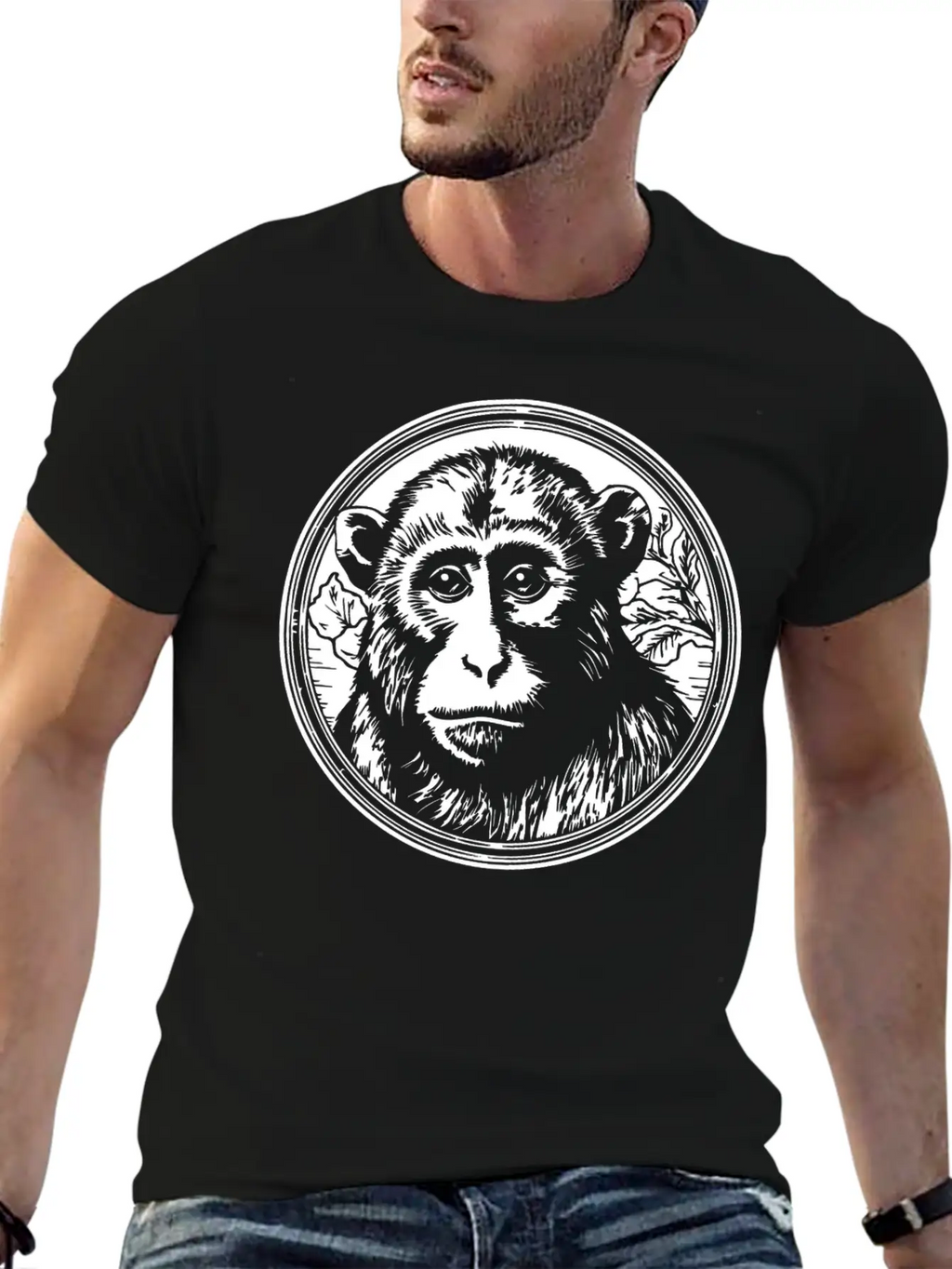 Ape Face Apes Apelike Jungle Primate Breathable Soft Cotton T-Shirt – Timeless Casual Look