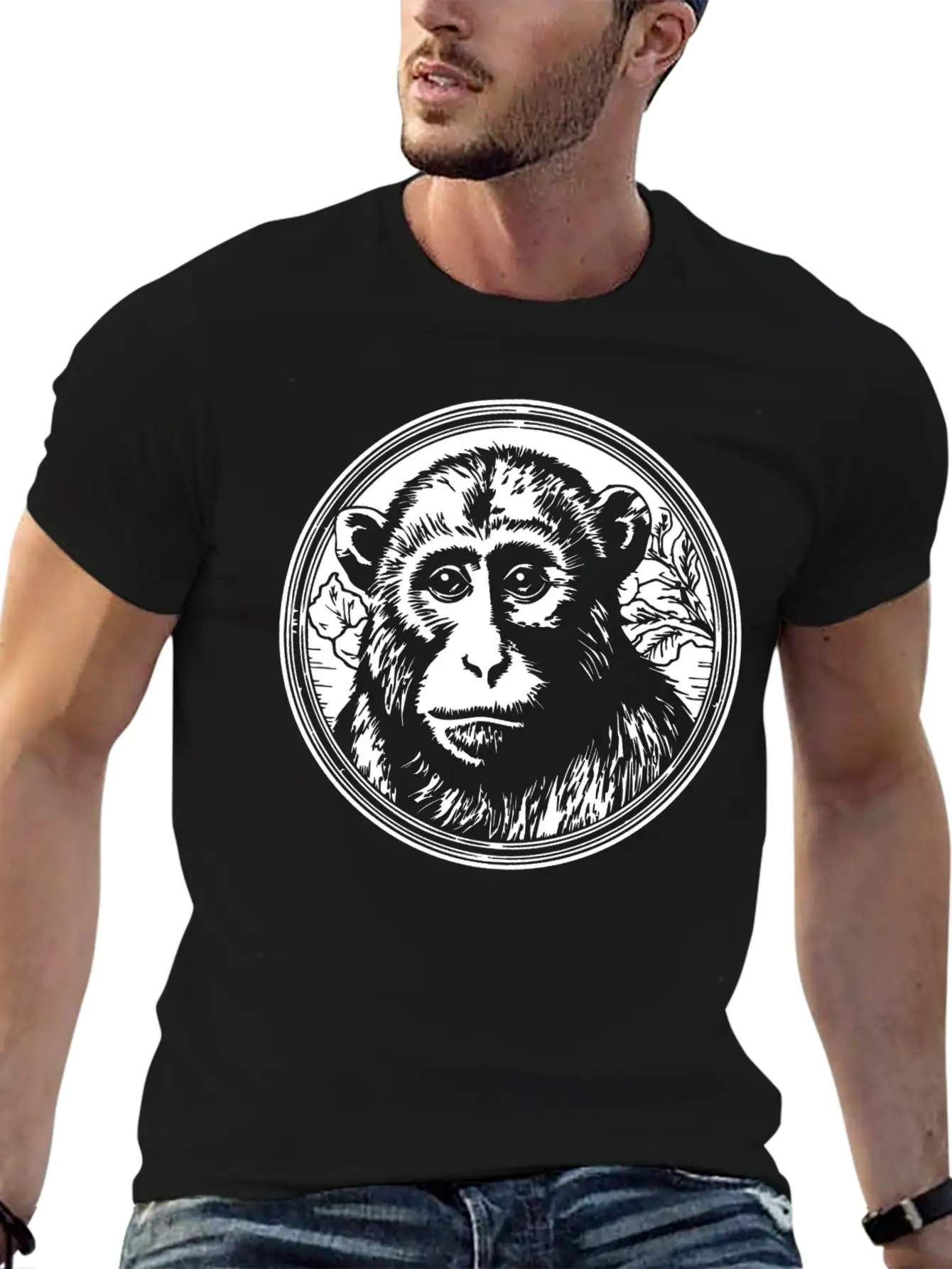 Ape Face Apes Apelike Jungle Primate Breathable Soft Cotton T-Shirt – Timeless Casual Look
