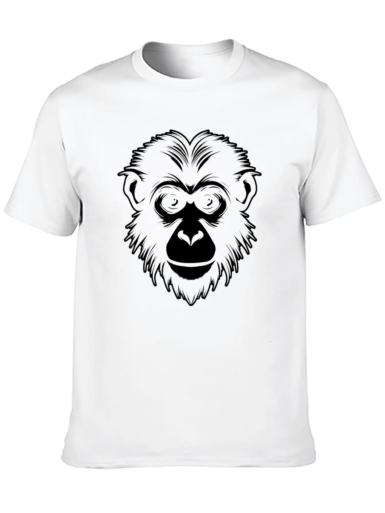 Ape Face Apes Apelike Jungle Primate Simple Everyday Graphic Tee – Lightweight Summer Wear