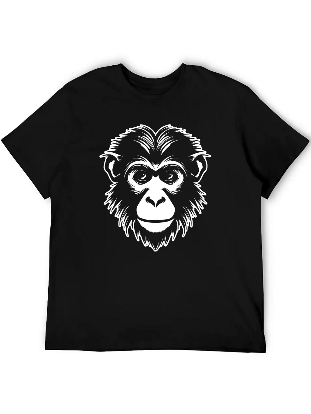 Ape Face Apes Apelike Jungle Primate Simple Everyday Graphic Tee – Lightweight Summer Wear
