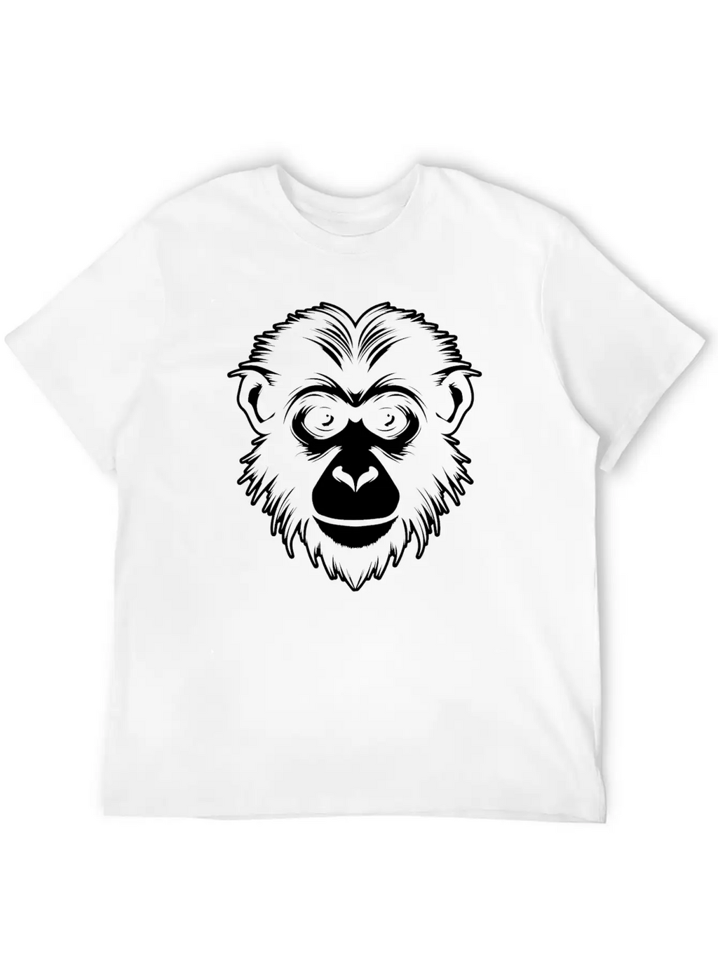 Ape Face Apes Apelike Jungle Primate Simple Everyday Graphic Tee – Lightweight Summer Wear