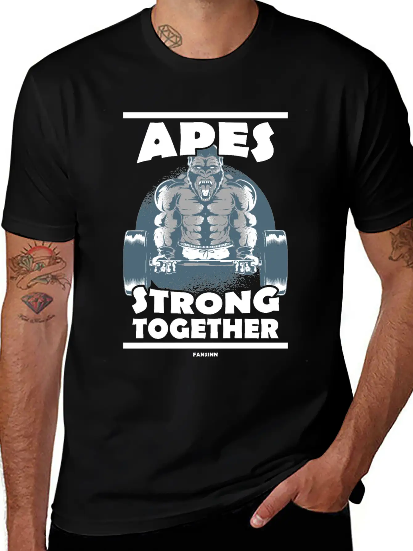 Apes Strong Together Classic Cotton Tee – Unisex Comfort For Any Season