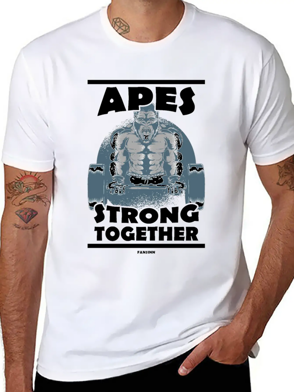 Apes Strong Together Classic Cotton Tee – Unisex Comfort For Any Season