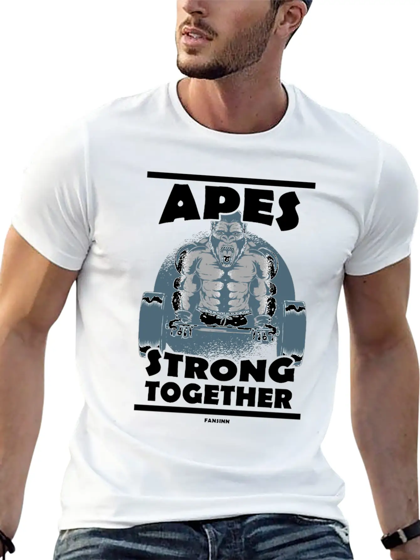 Apes Strong Together Classic Cotton Tee – Unisex Comfort For Any Season