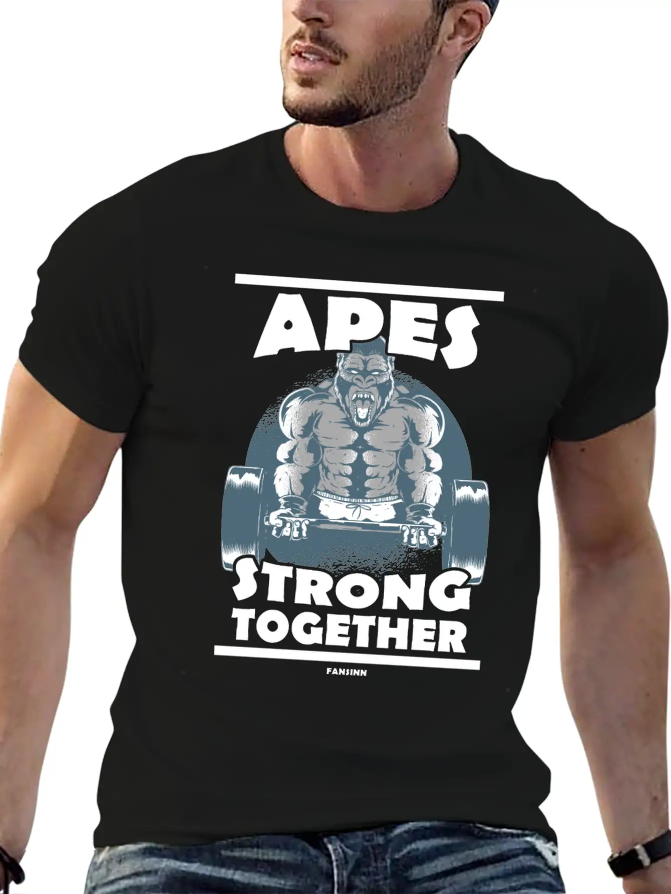 Apes Strong Together Classic Cotton Tee – Unisex Comfort For Any Season