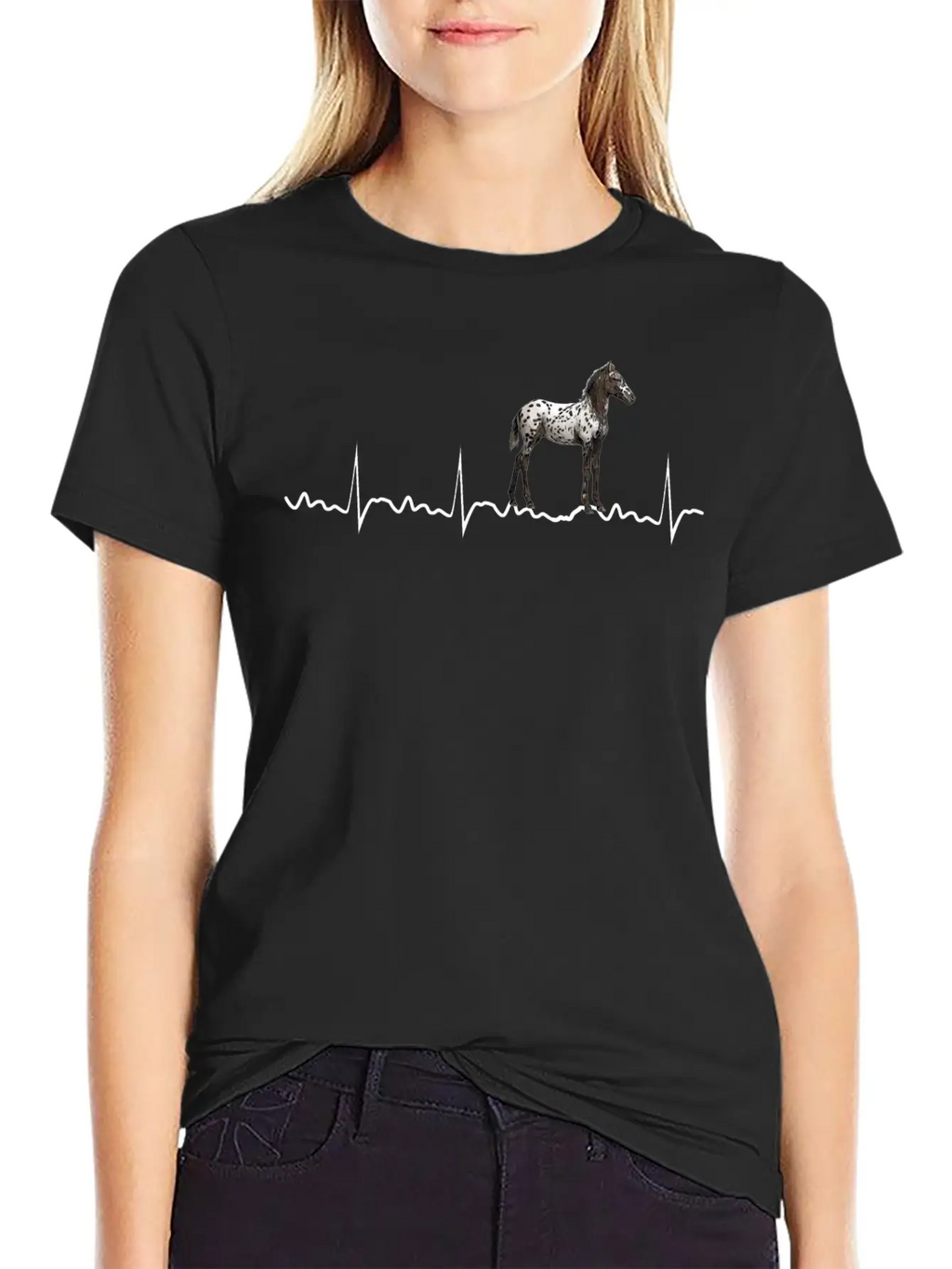 Appaloosa Heartbeat Appaloosa Horse Riding Comfortable Minimalist Graphic Tee – Summer Style Essential