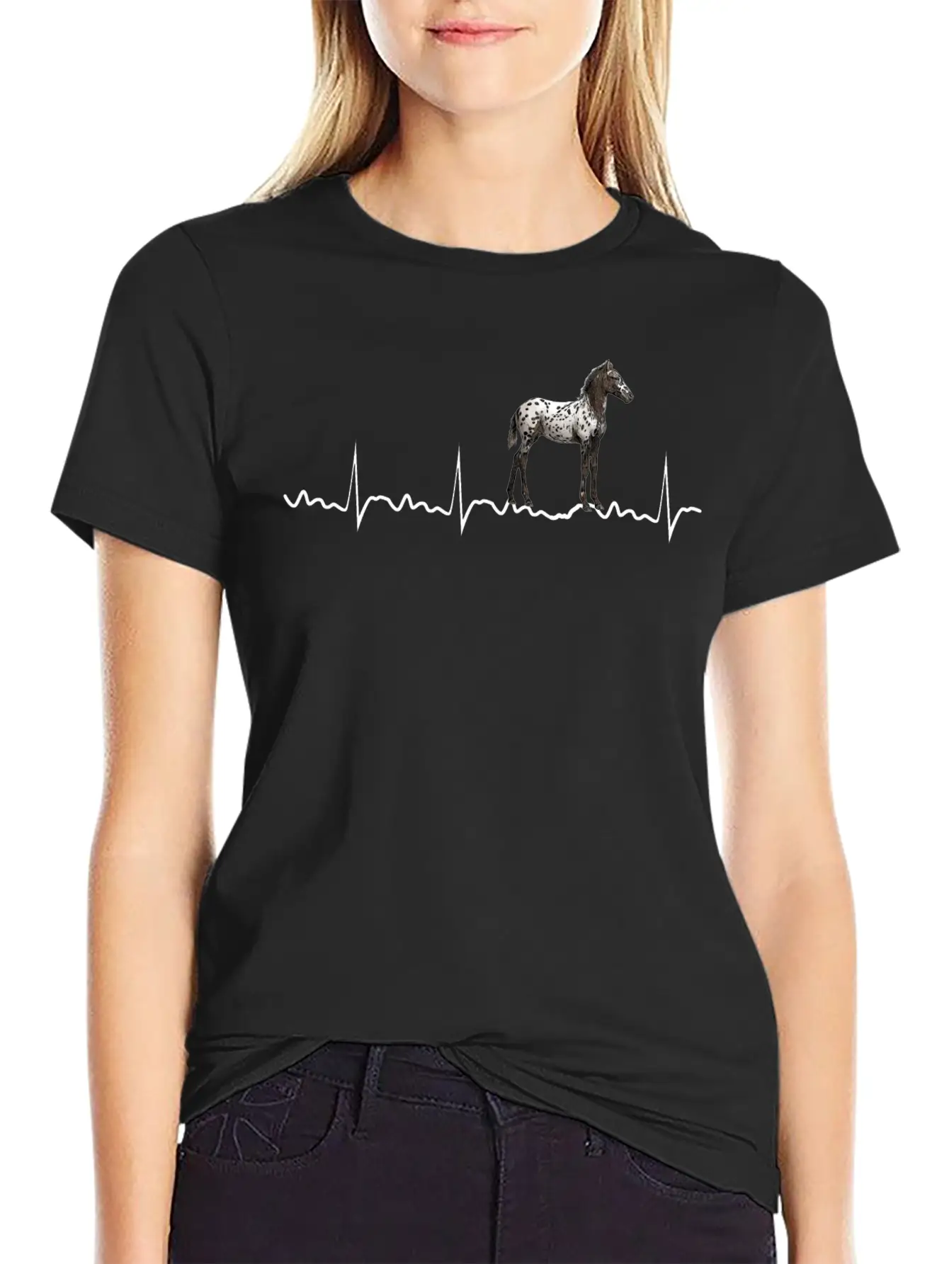 Appaloosa Heartbeat Appaloosa Horse Riding Comfortable Minimalist Graphic Tee – Summer Style Essential