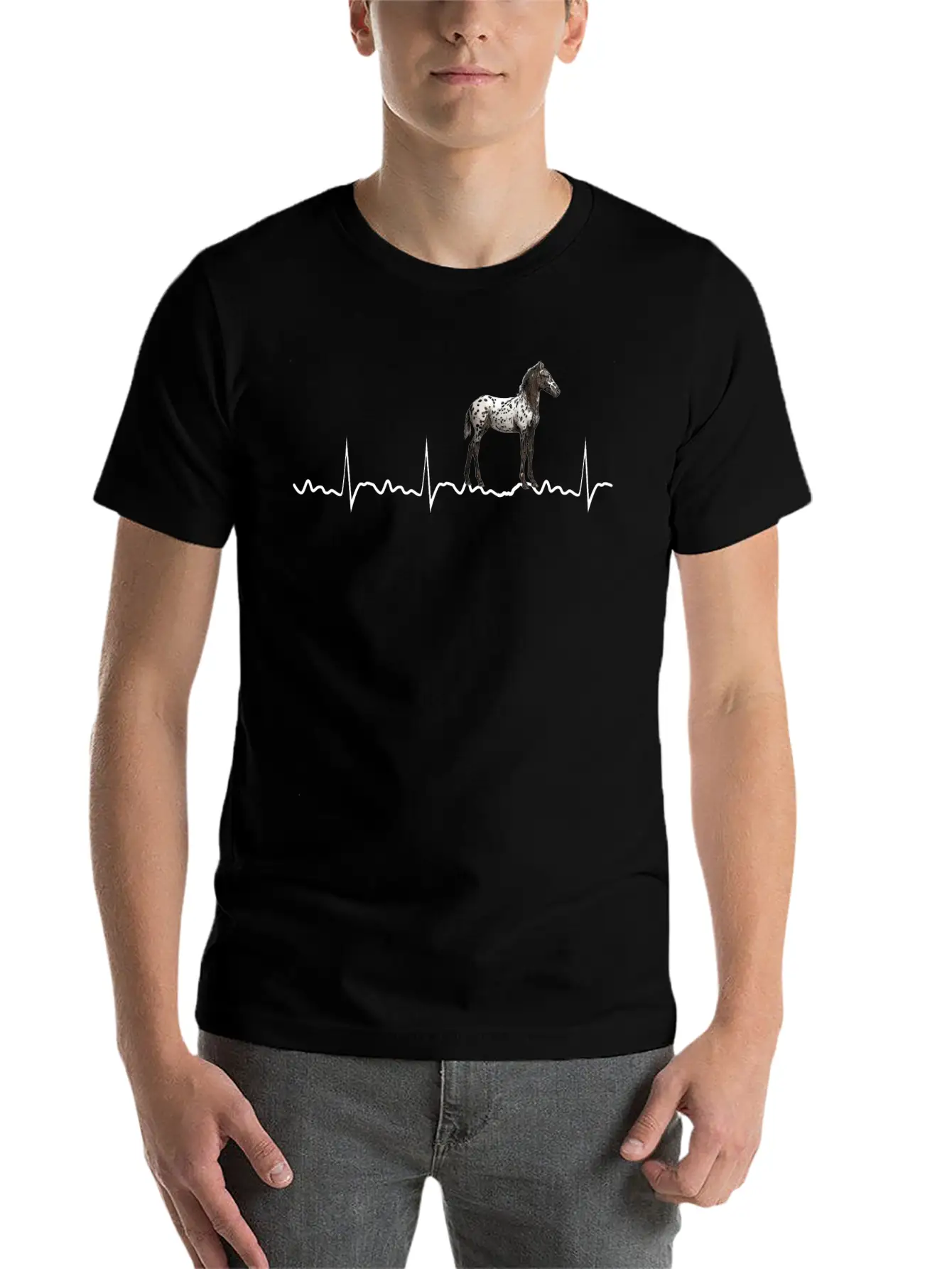 Appaloosa Heartbeat Appaloosa Horse Riding Comfortable Minimalist Graphic Tee – Summer Style Essential