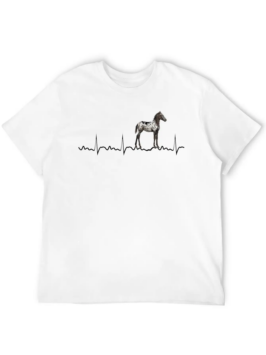 Appaloosa Heartbeat Appaloosa Horse Riding Comfortable Minimalist Graphic Tee – Summer Style Essential