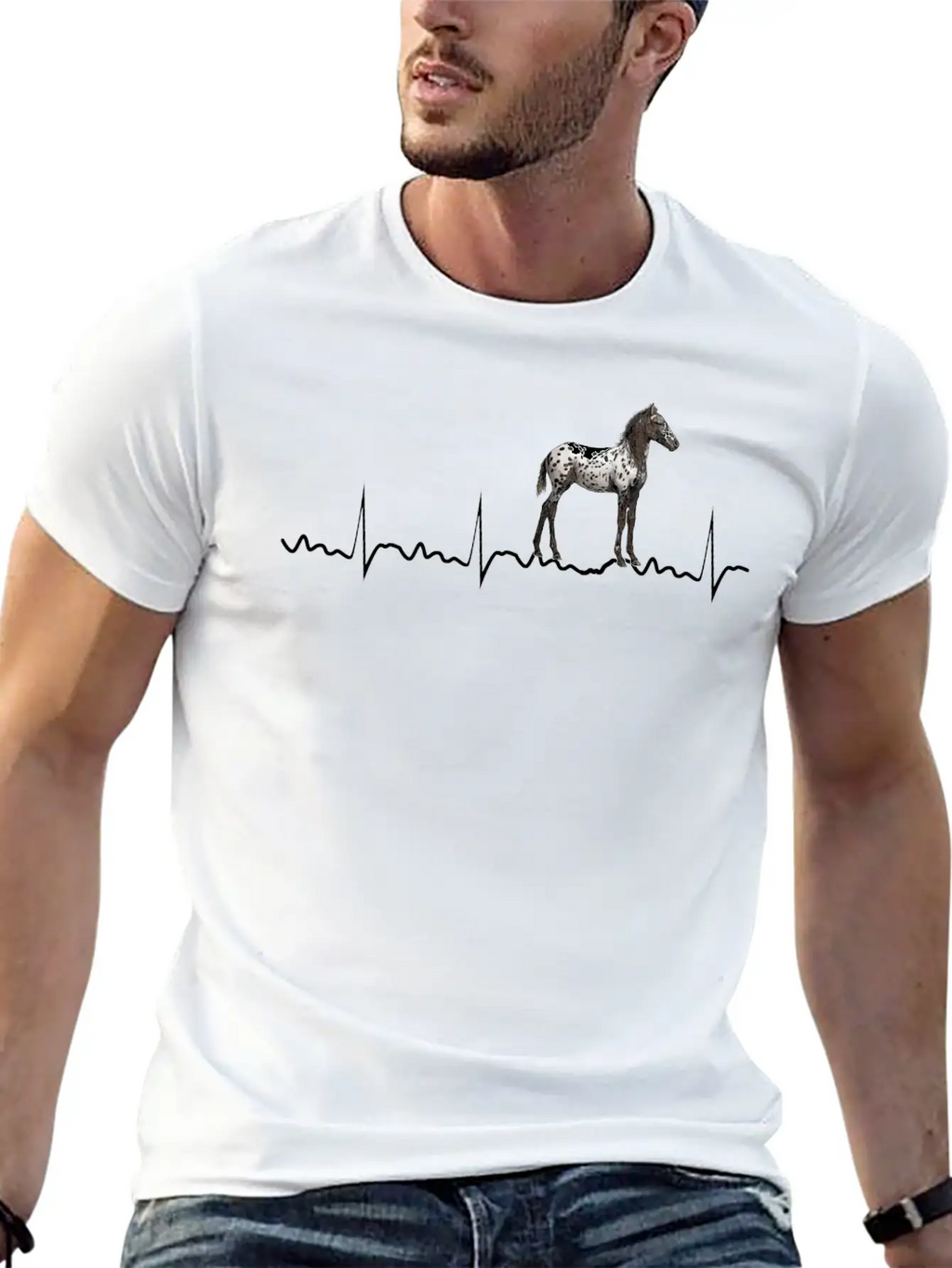 Appaloosa Heartbeat Appaloosa Horse Riding Comfortable Minimalist Graphic Tee – Summer Style Essential