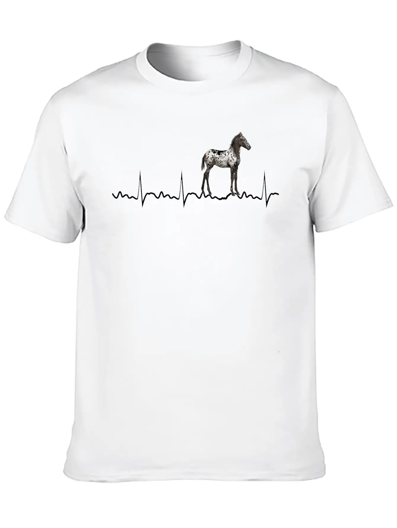 Appaloosa Heartbeat Appaloosa Horse Riding Comfortable Minimalist Graphic Tee – Summer Style Essential