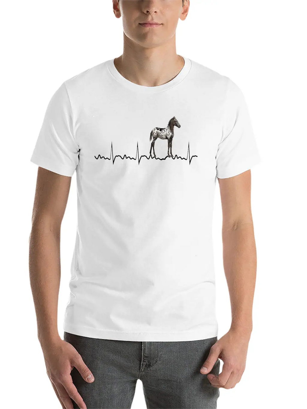 Appaloosa Heartbeat Appaloosa Horse Riding Comfortable Minimalist Graphic Tee – Summer Style Essential