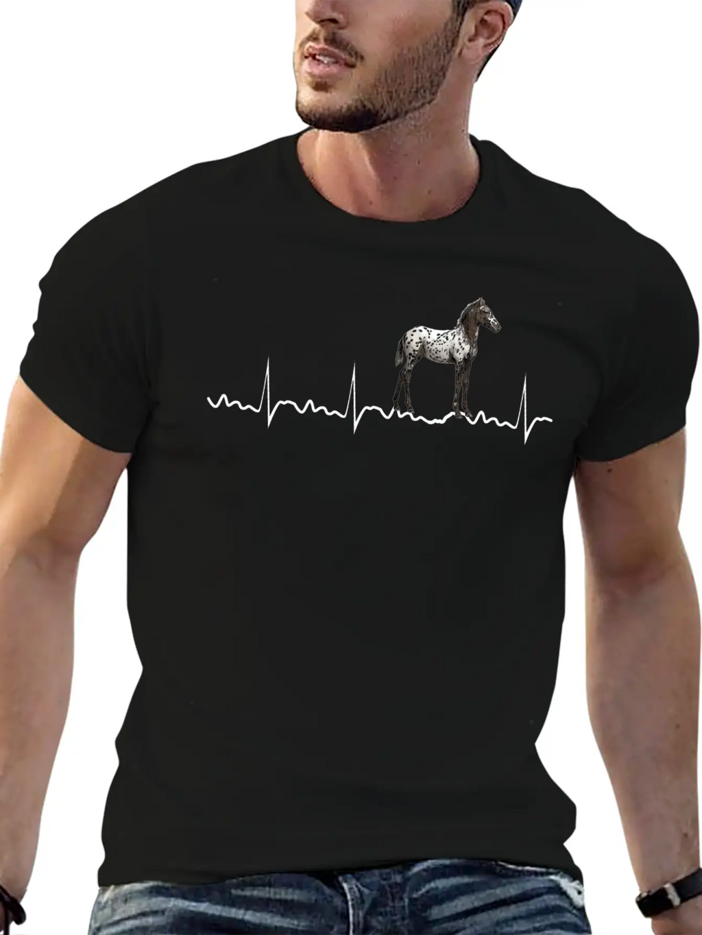 Appaloosa Heartbeat Appaloosa Horse Riding Comfortable Minimalist Graphic Tee – Summer Style Essential