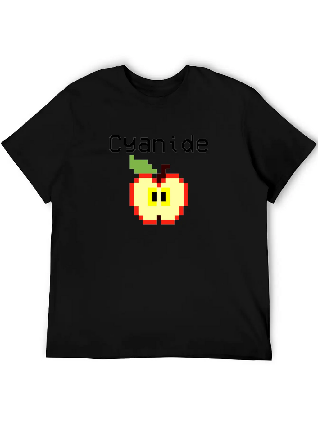 Apple Design. Sarcastic Text Classic Crew Neck Graphic Tee – Everyday Minimal Look