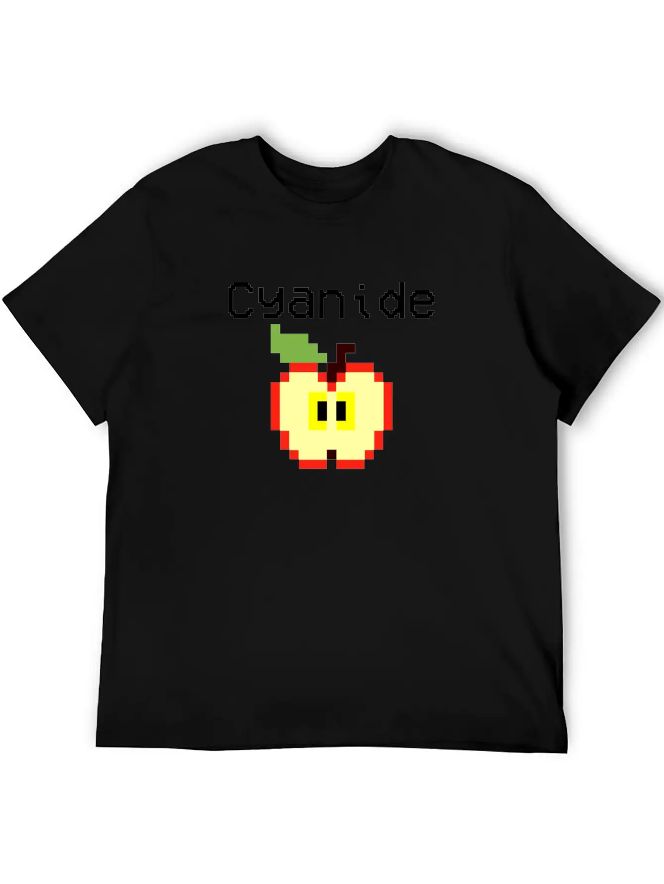 Apple Design. Sarcastic Text Classic Crew Neck Graphic Tee – Everyday Minimal Look
