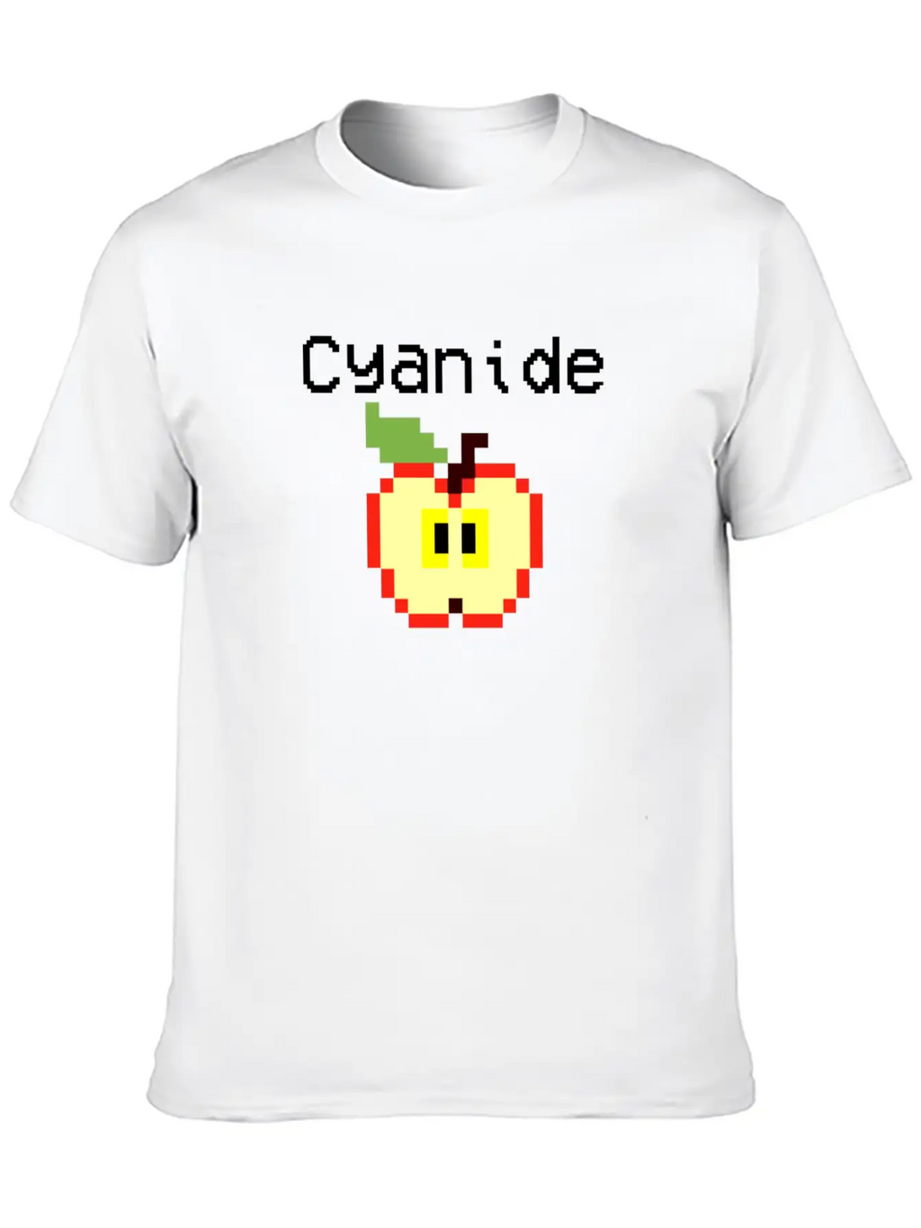 Apple Design. Sarcastic Text Classic Crew Neck Graphic Tee – Everyday Minimal Look