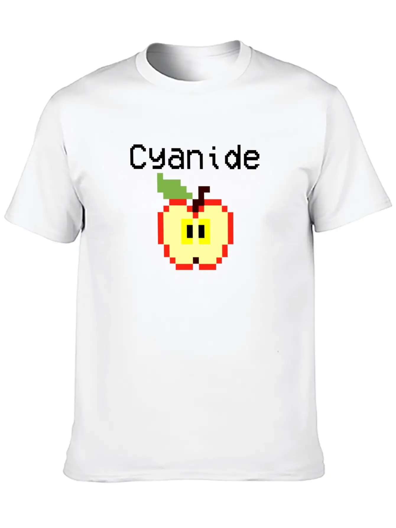 Apple Design. Sarcastic Text Classic Crew Neck Graphic Tee – Everyday Minimal Look