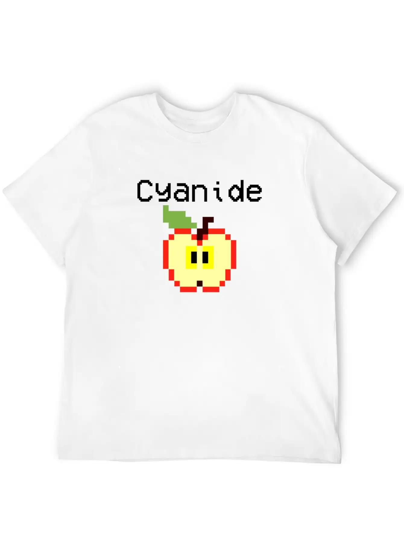 Apple Design. Sarcastic Text Classic Crew Neck Graphic Tee – Everyday Minimal Look