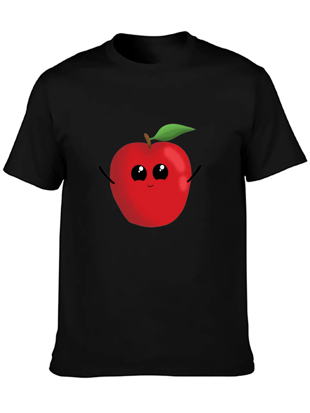 Apple Fruit Vegetarian Vegan Apples Sweet Classic Crew Neck Graphic Tee – Everyday Minimal Look
