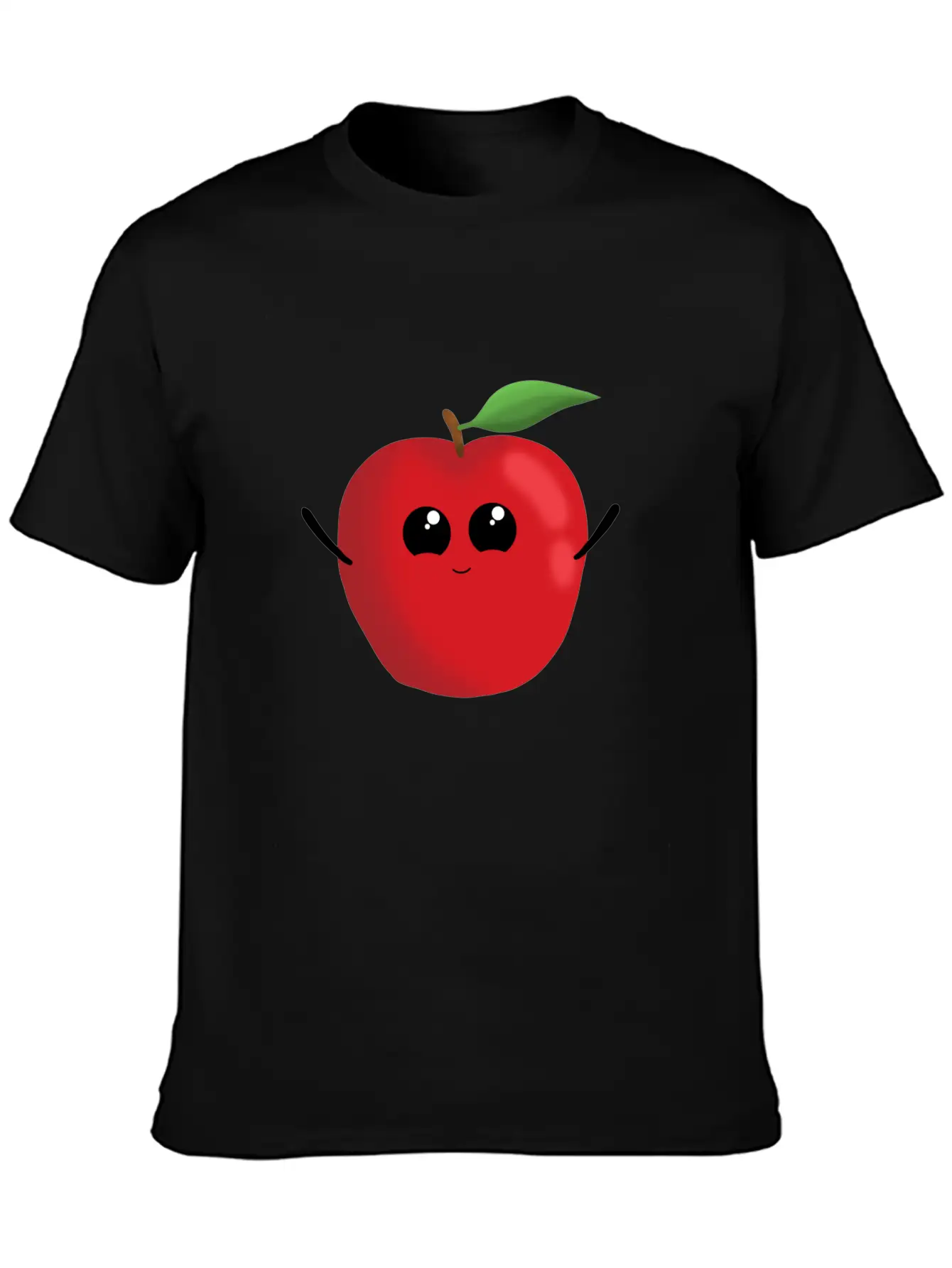 Apple Fruit Vegetarian Vegan Apples Sweet Classic Crew Neck Graphic Tee – Everyday Minimal Look