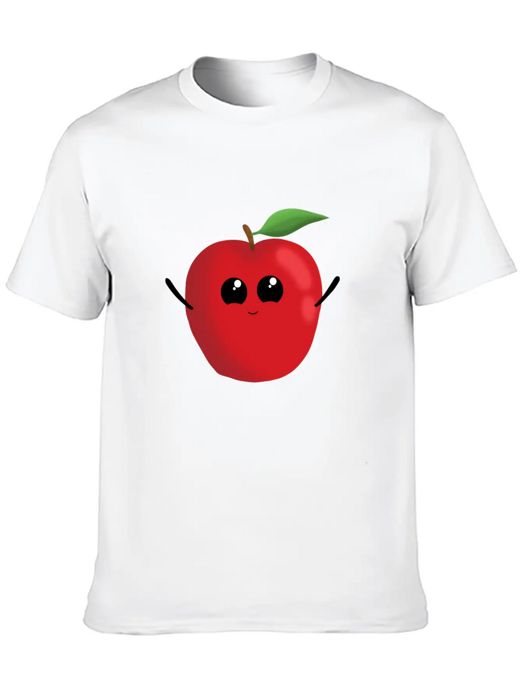 Apple Fruit Vegetarian Vegan Apples Sweet Classic Crew Neck Graphic Tee – Everyday Minimal Look