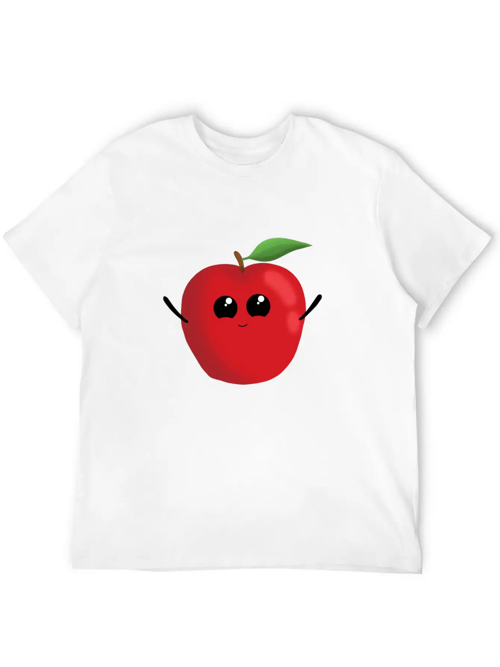 Apple Fruit Vegetarian Vegan Apples Sweet Classic Crew Neck Graphic Tee – Everyday Minimal Look