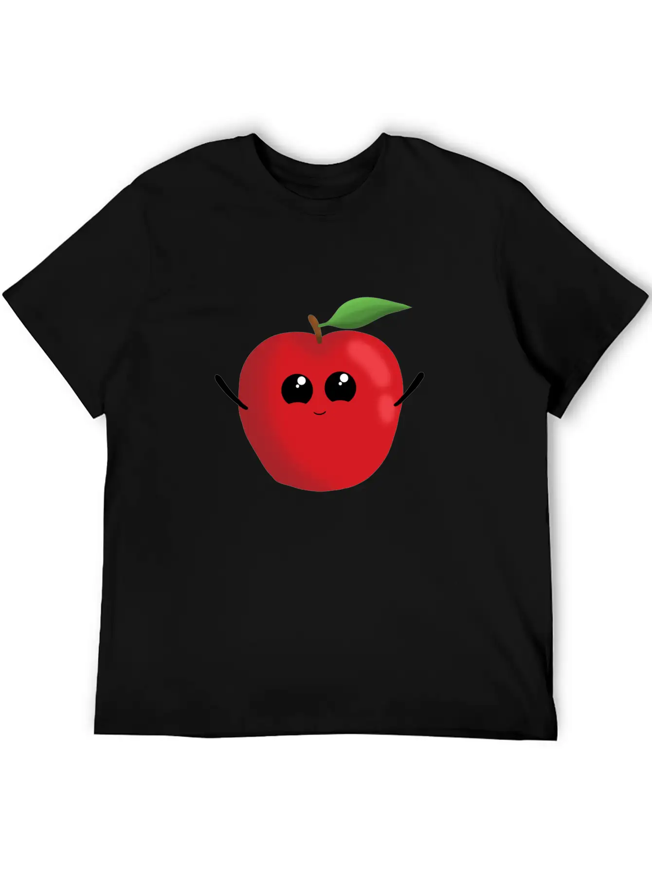 Apple Fruit Vegetarian Vegan Apples Sweet Classic Crew Neck Graphic Tee – Everyday Minimal Look