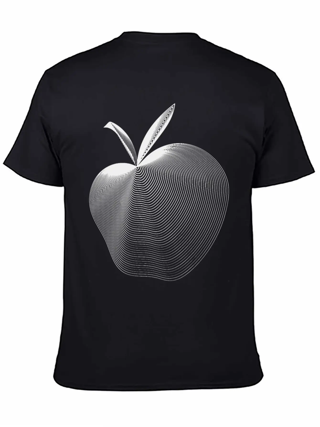 Apple Line Art Timeless Short Sleeve Tee – Comfy And Minimalist Design