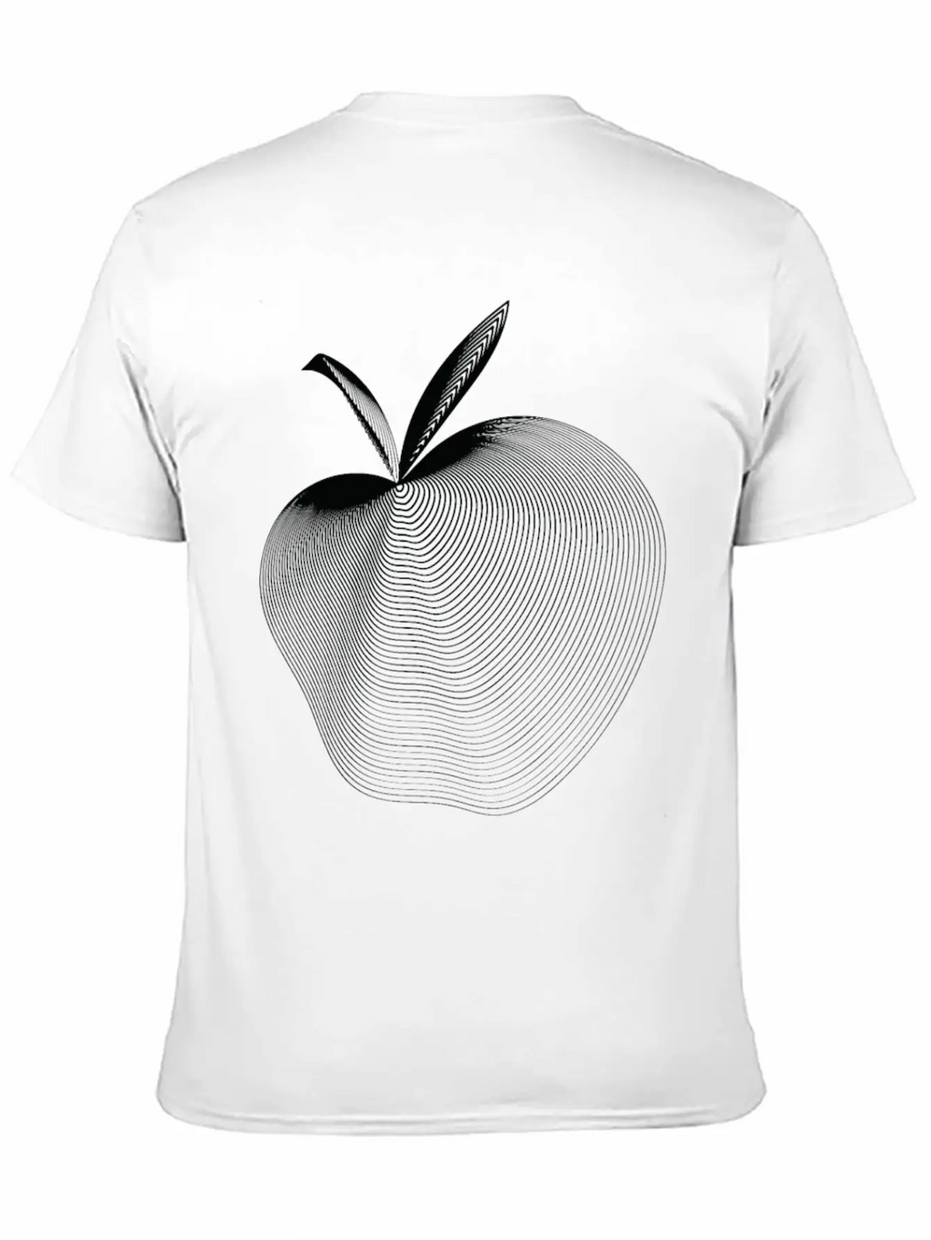 Apple Line Art Timeless Short Sleeve Tee – Comfy And Minimalist Design