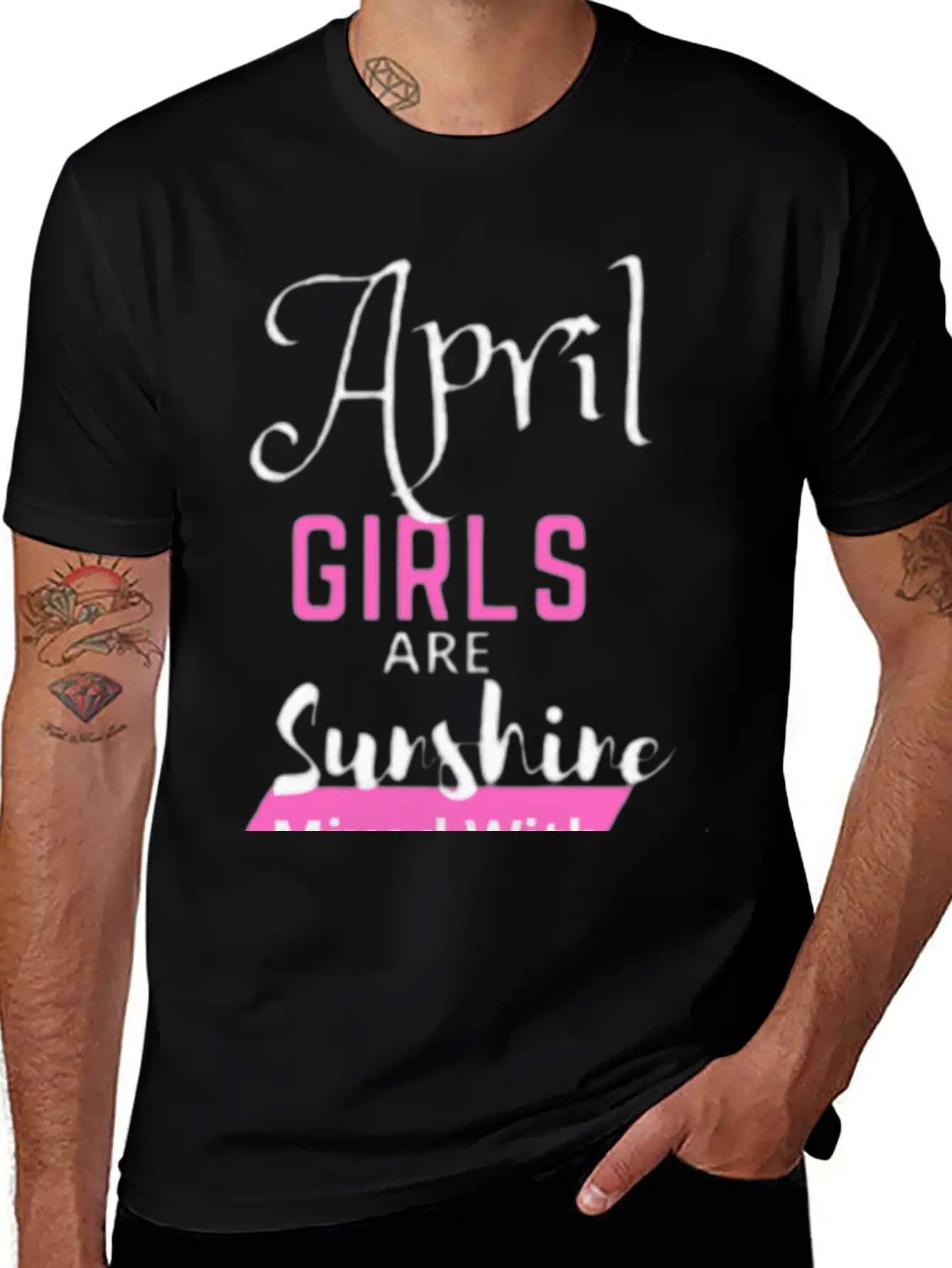April Girl Are Sunshine Mixed With A Little Hurric Timeless Short Sleeve Tee – Comfy And Minimalist Design