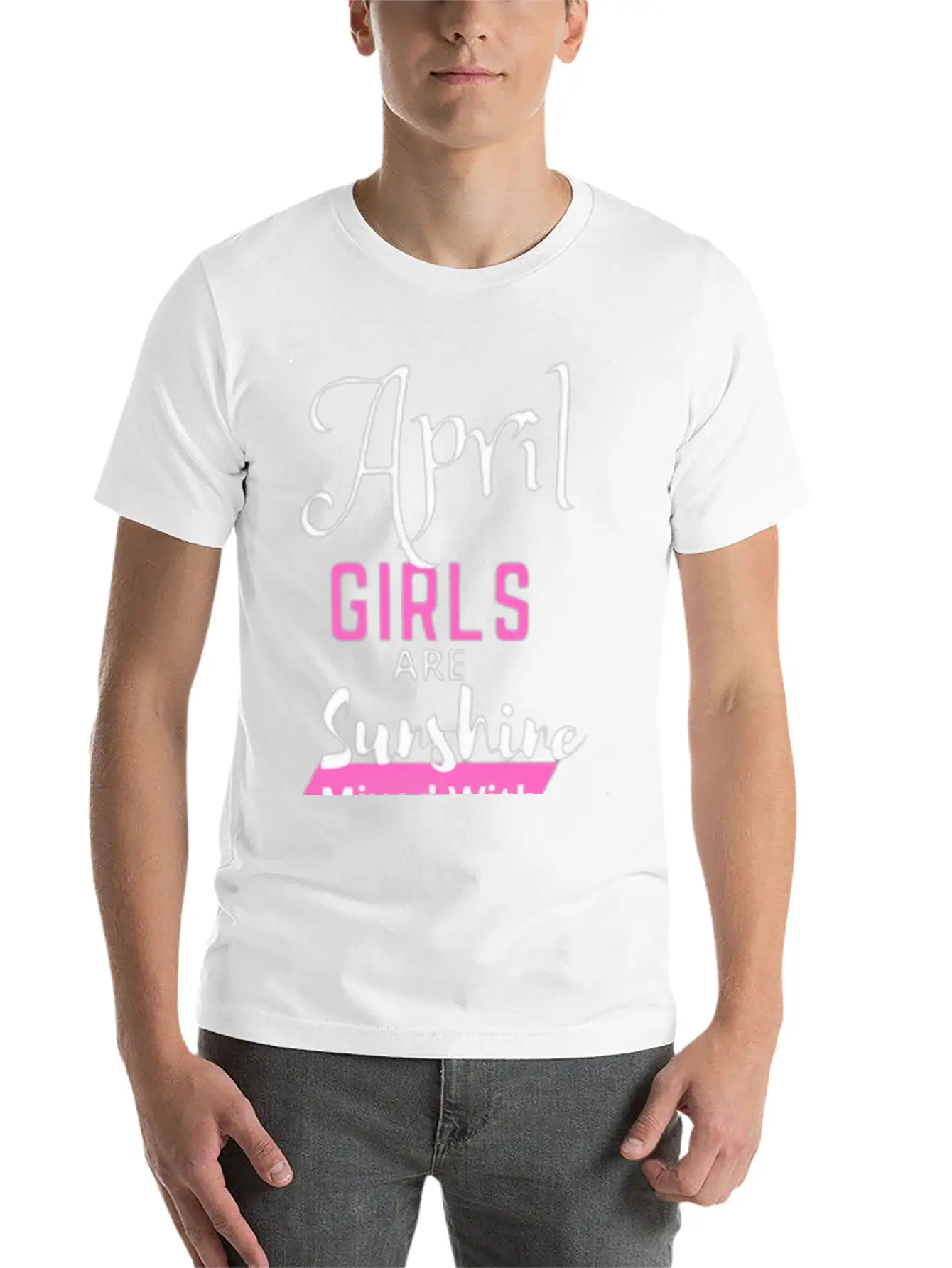April Girl Are Sunshine Mixed With A Little Hurric Timeless Short Sleeve Tee – Comfy And Minimalist Design