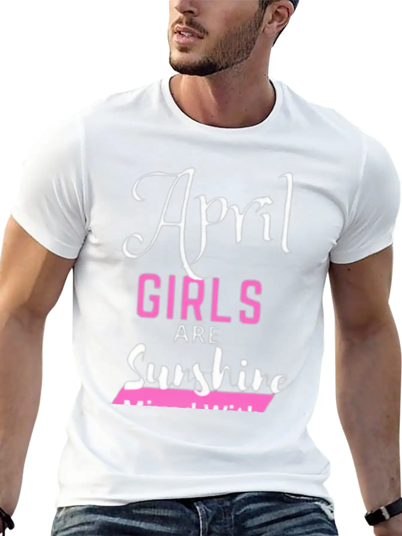 April Girl Are Sunshine Mixed With A Little Hurric Timeless Short Sleeve Tee – Comfy And Minimalist Design