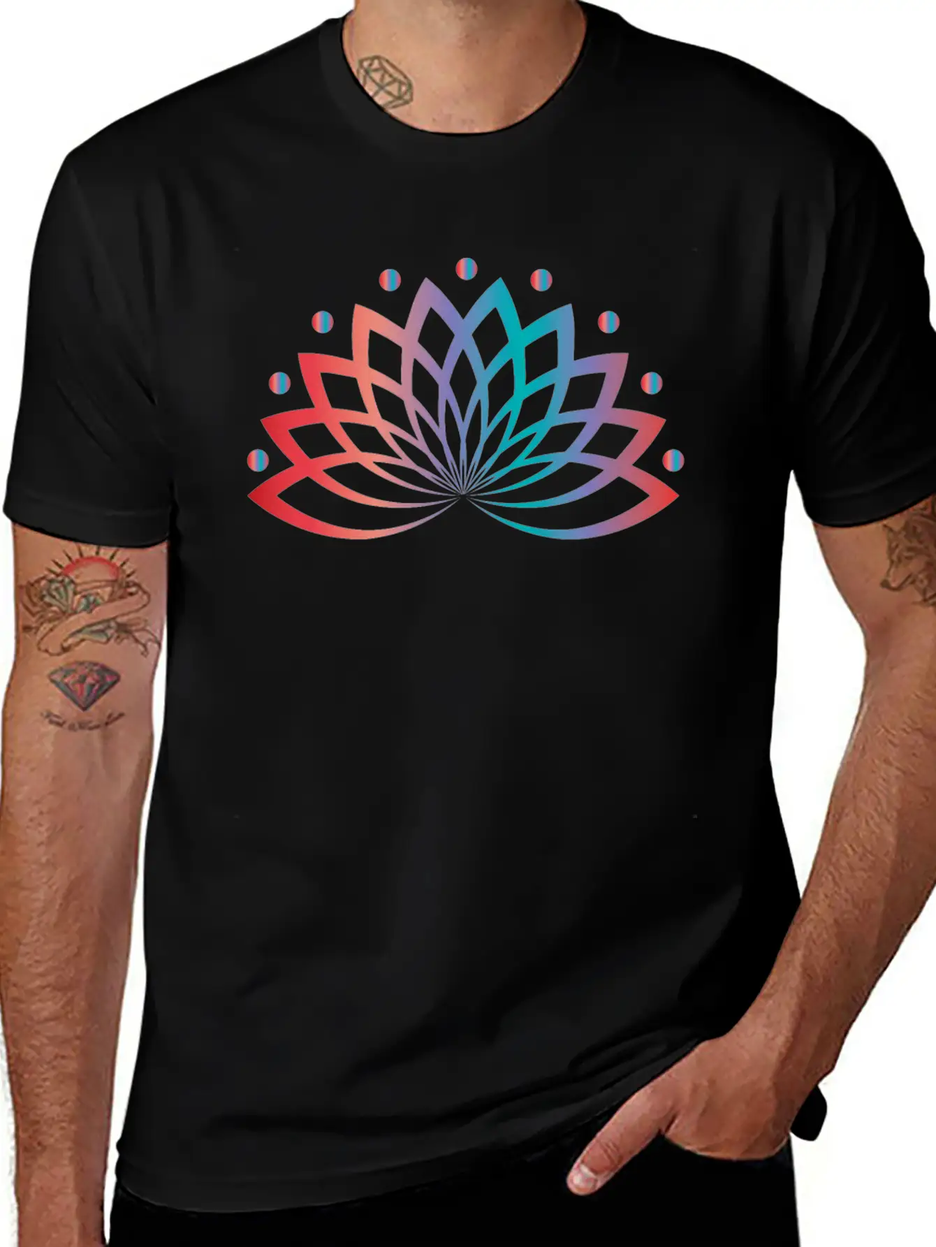 Aquatic Plant Lotus Flower Classic Fit Graphic Tee For Daily Comfort – Unisex Cotton Shirt