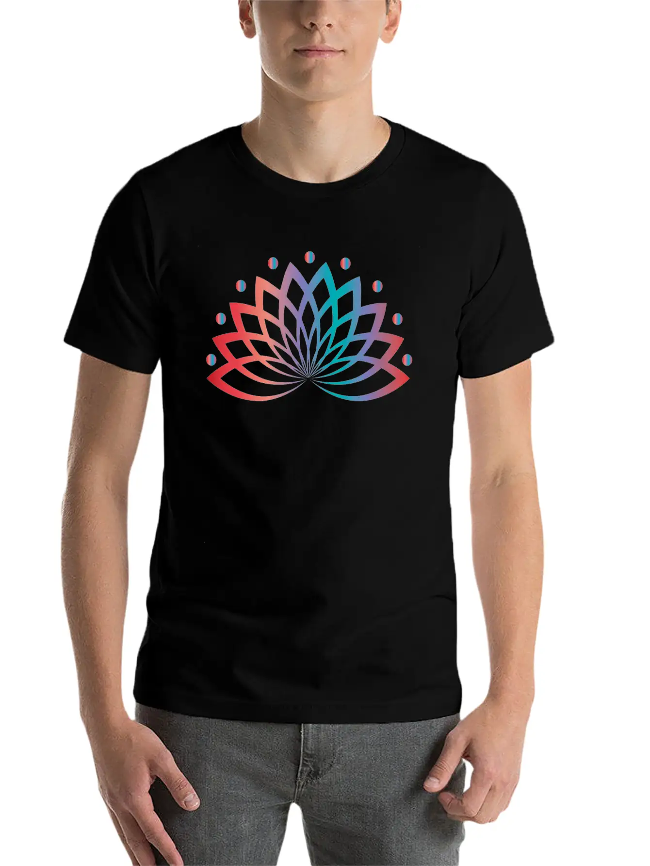 Aquatic Plant Lotus Flower Classic Fit Graphic Tee For Daily Comfort – Unisex Cotton Shirt