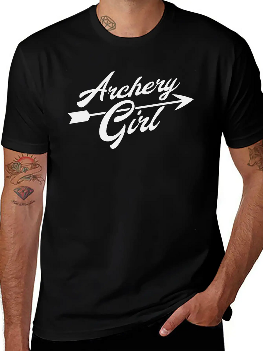Archer Girl Arrow Motif Classic Cotton Tee – Unisex Comfort For Any Season