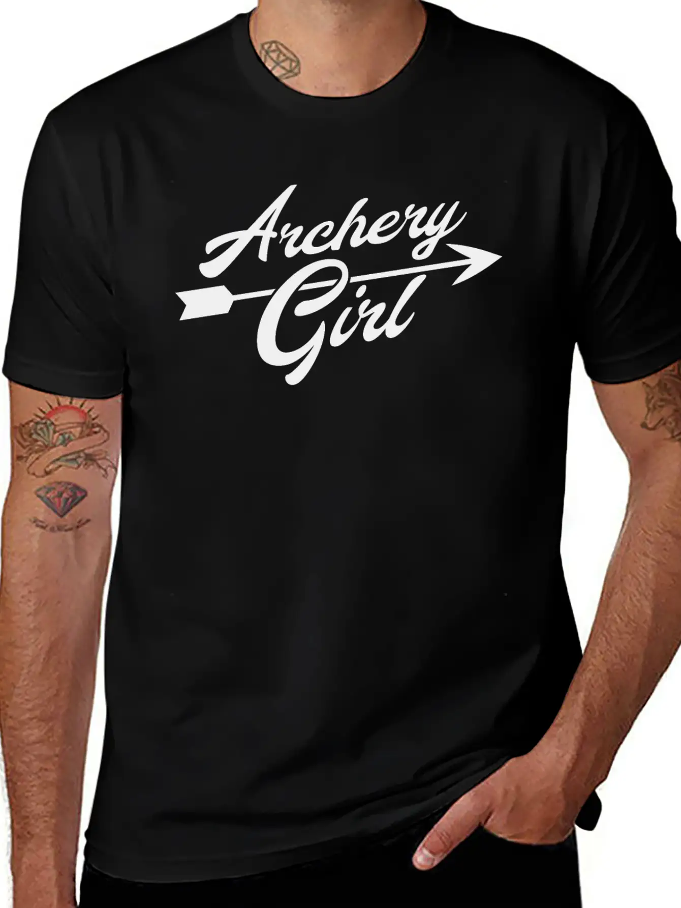 Archer Girl Arrow Motif Classic Cotton Tee – Unisex Comfort For Any Season