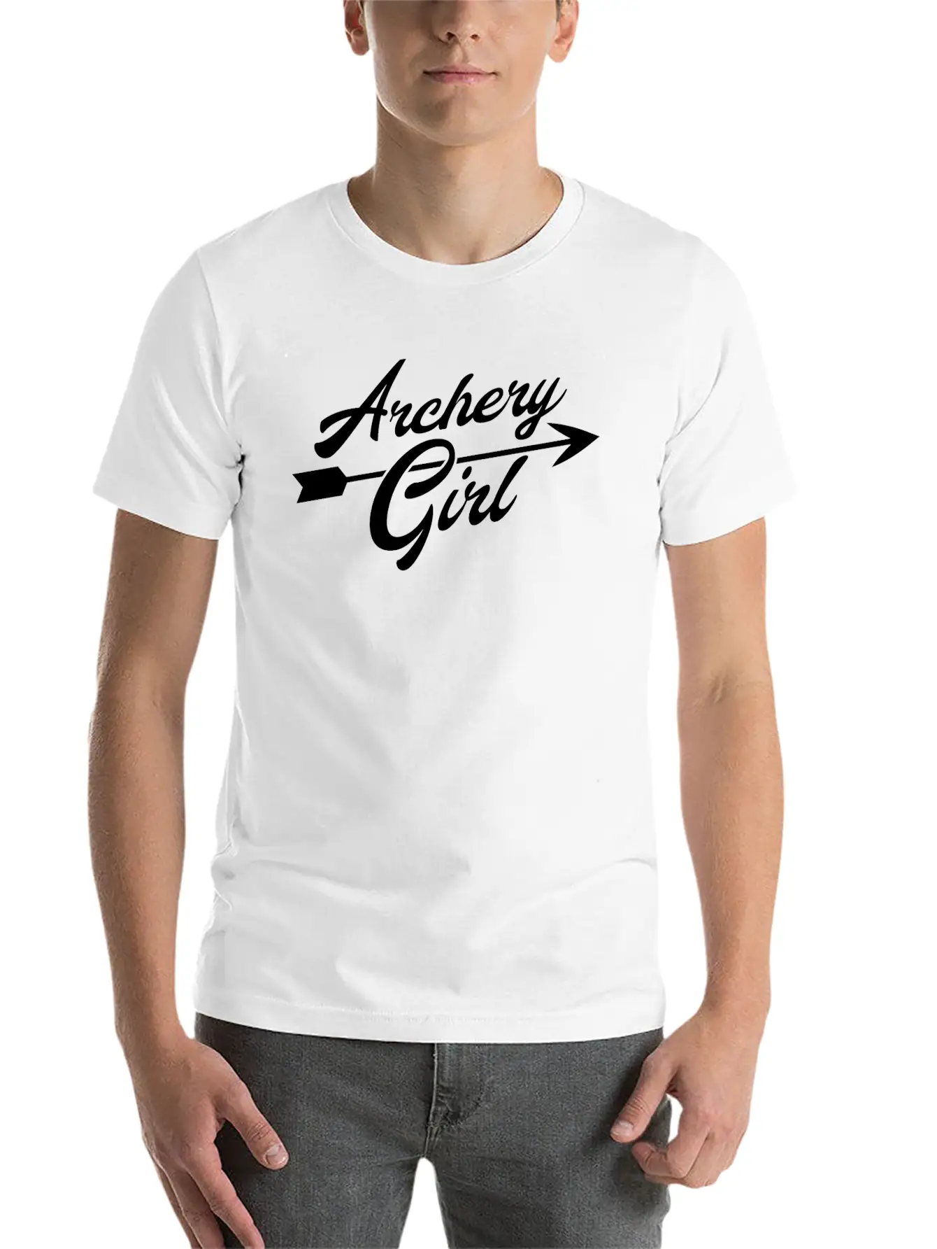 Archer Girl Arrow Motif Classic Cotton Tee – Unisex Comfort For Any Season