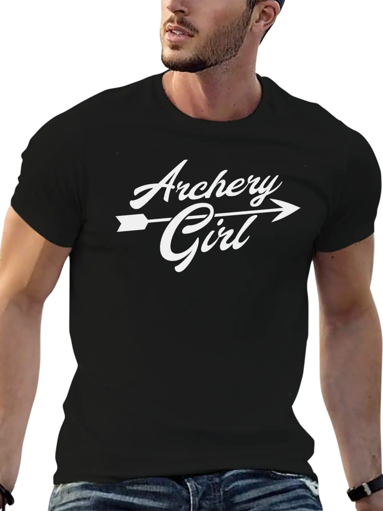 Archer Girl Arrow Motif Classic Cotton Tee – Unisex Comfort For Any Season