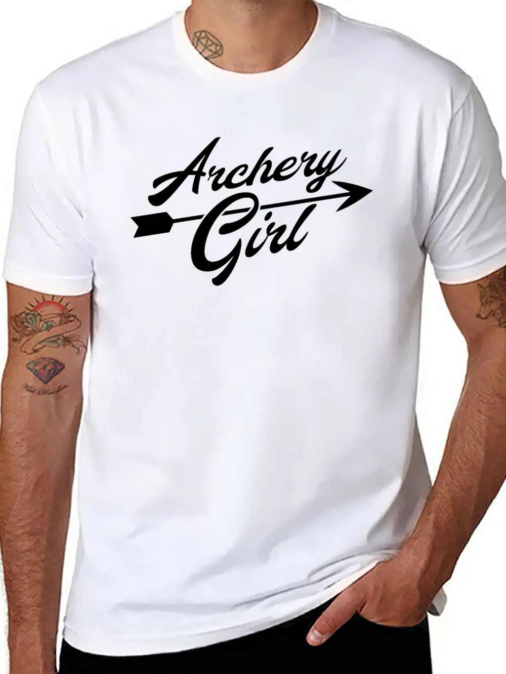 Archer Girl Arrow Motif Classic Cotton Tee – Unisex Comfort For Any Season