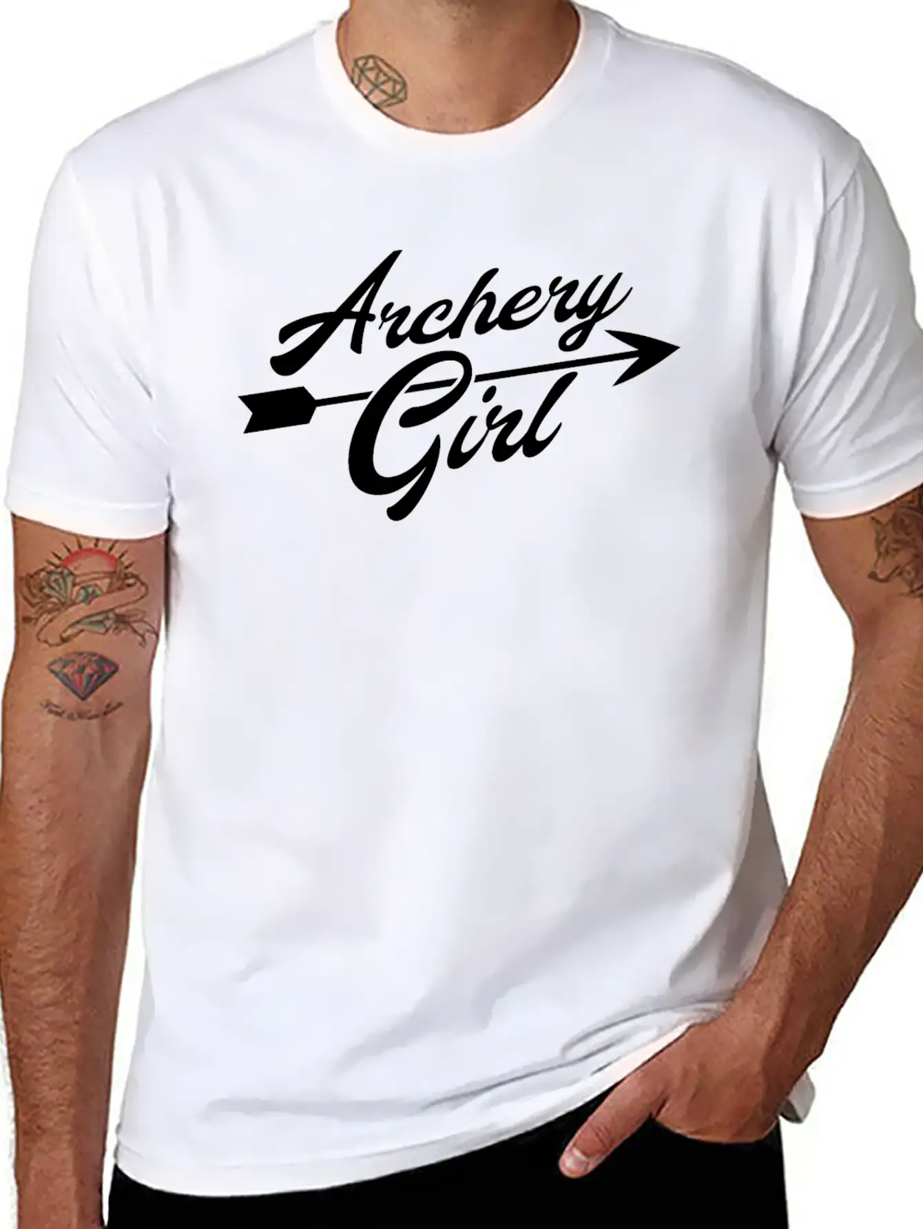Archer Girl Arrow Motif Classic Cotton Tee – Unisex Comfort For Any Season