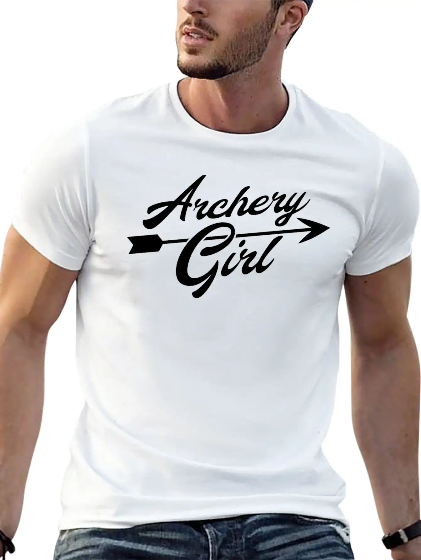 Archer Girl Arrow Motif Classic Cotton Tee – Unisex Comfort For Any Season