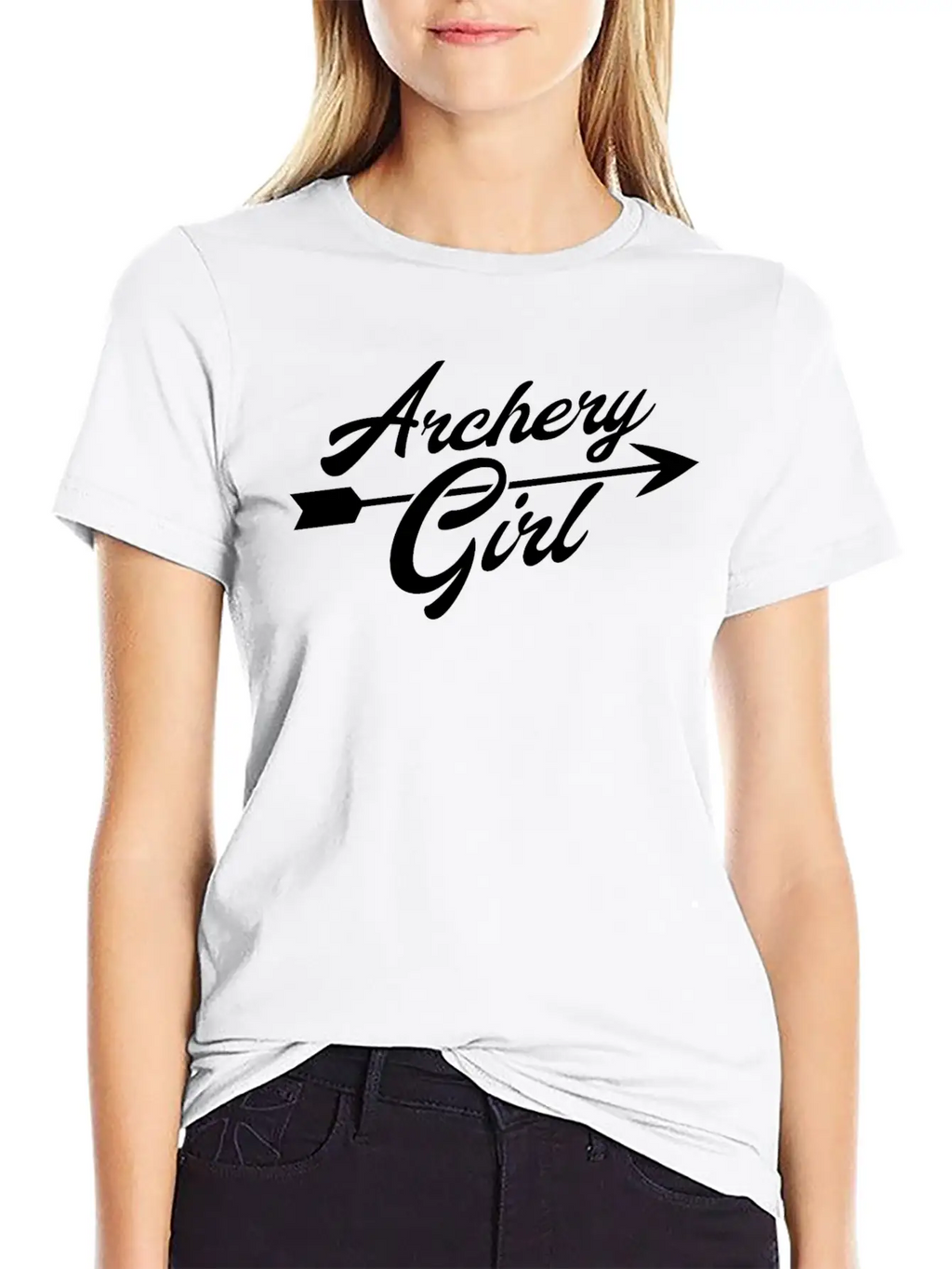 Archer Girl Arrow Motif Classic Cotton Tee – Unisex Comfort For Any Season