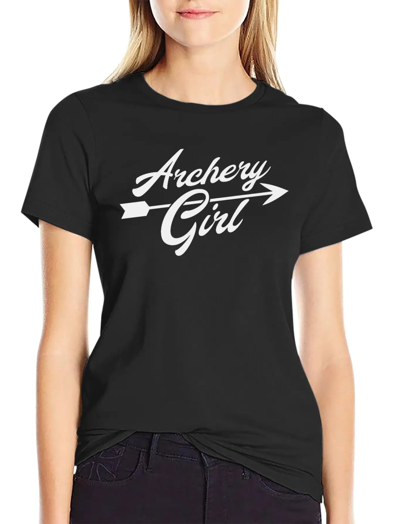 Archer Girl Arrow Motif Classic Cotton Tee – Unisex Comfort For Any Season