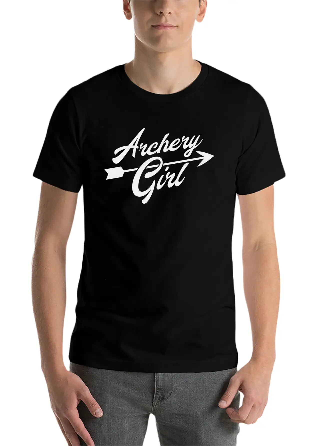 Archer Girl Arrow Motif Classic Cotton Tee – Unisex Comfort For Any Season