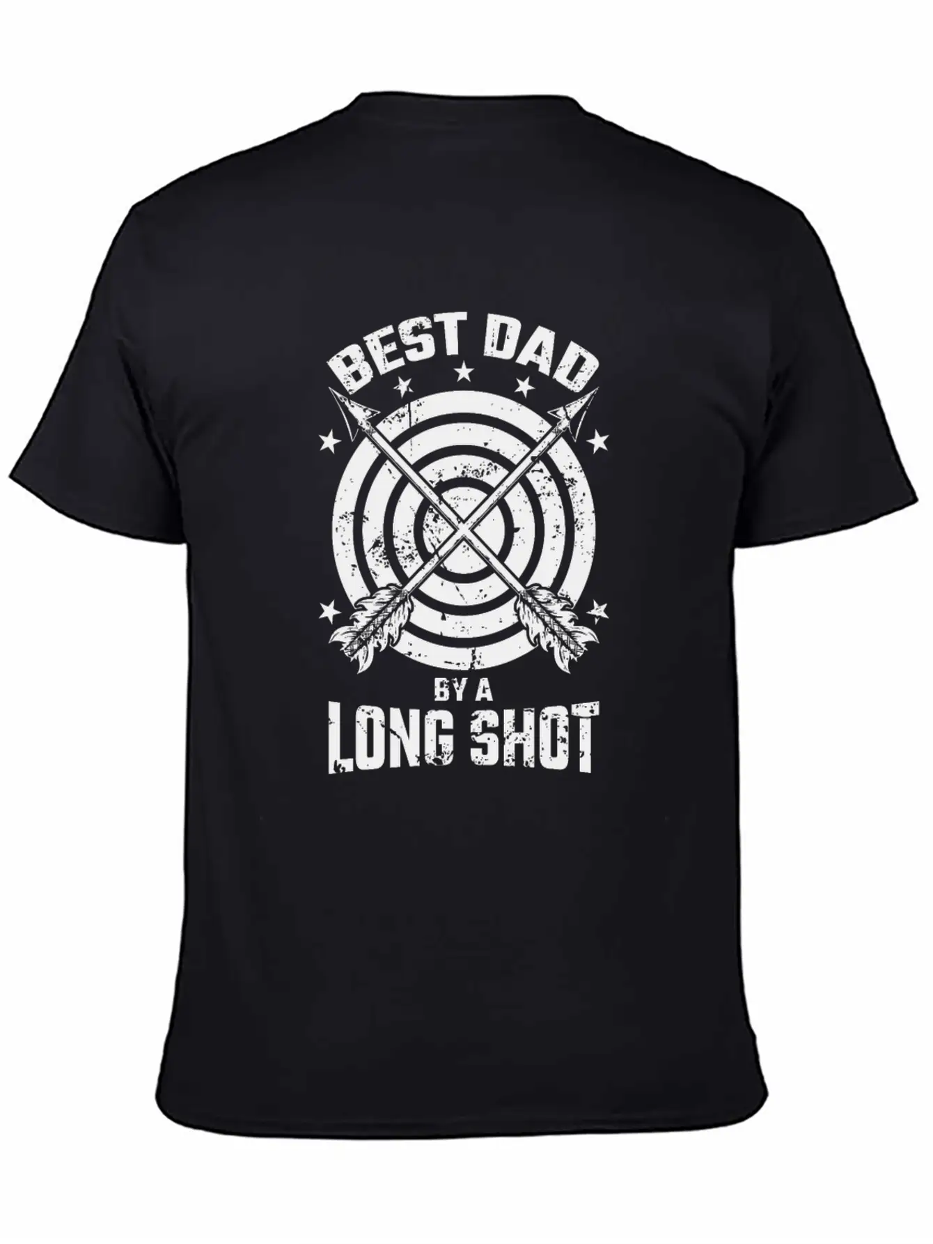 Archery Best Dad By A Long Shot Breathable Graphic T-Shirt – Perfect For Casual Days